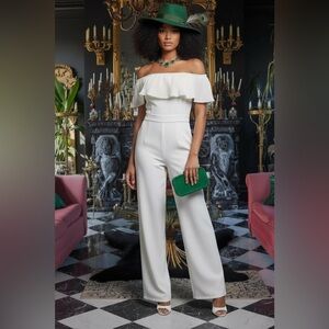 Valentine 💌 white off-shoulder jumpsuit